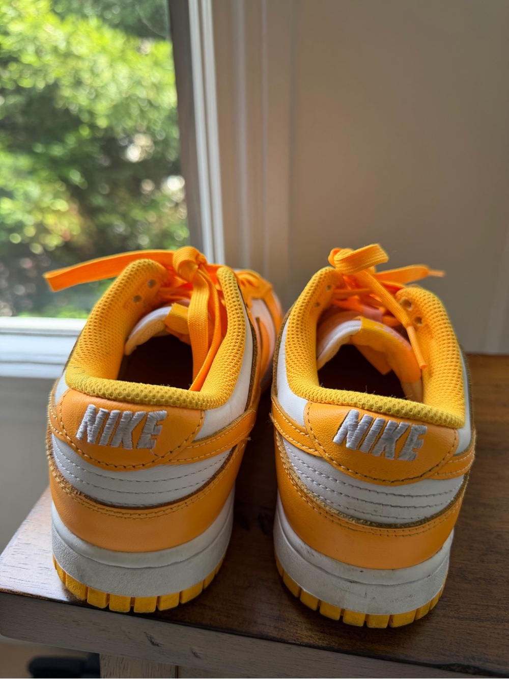 Nike Women's Low-Top Athletic Sneakers in Orange and White